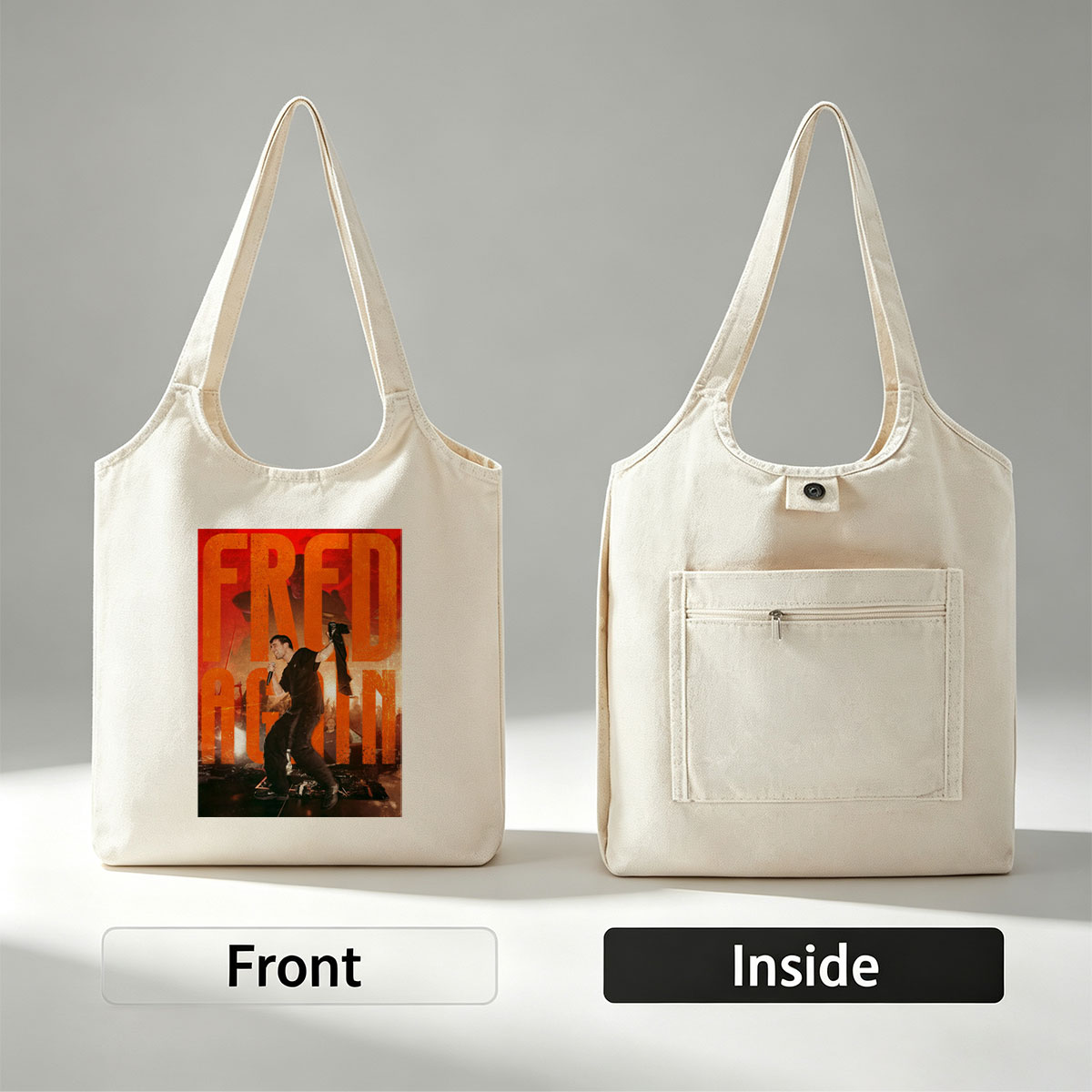 Fred Again Live Performance on Stage with Dynamic Lighting and Crowd Energy - Canvas shoulder bags/
