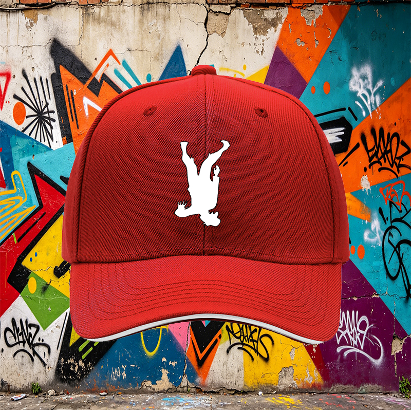 Unisex Classic Sandwich Hat with Zombie Silhouette Print - Perfect for Halloween, Outdoor Events, and Casual Wear - Ideal for Adults Who Love Horror Themes and Unique Fashion Statements