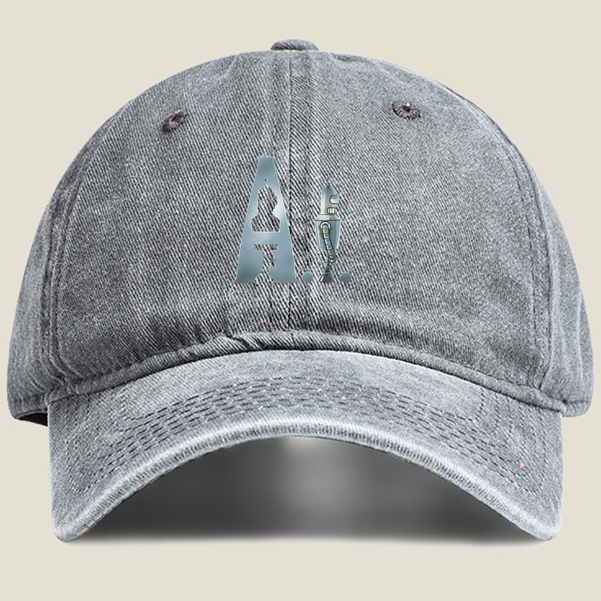 AI: The Robot and the Mind - Washed Denim - Baseball Cap