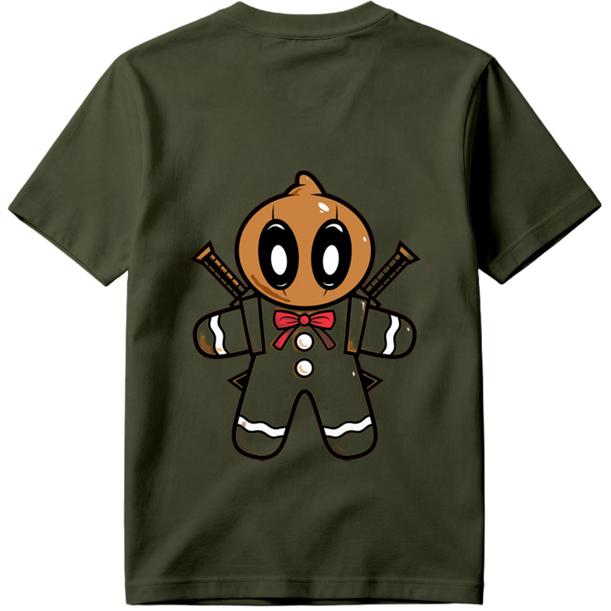 Gingerbread Ninja with Crossed Swords - Tee