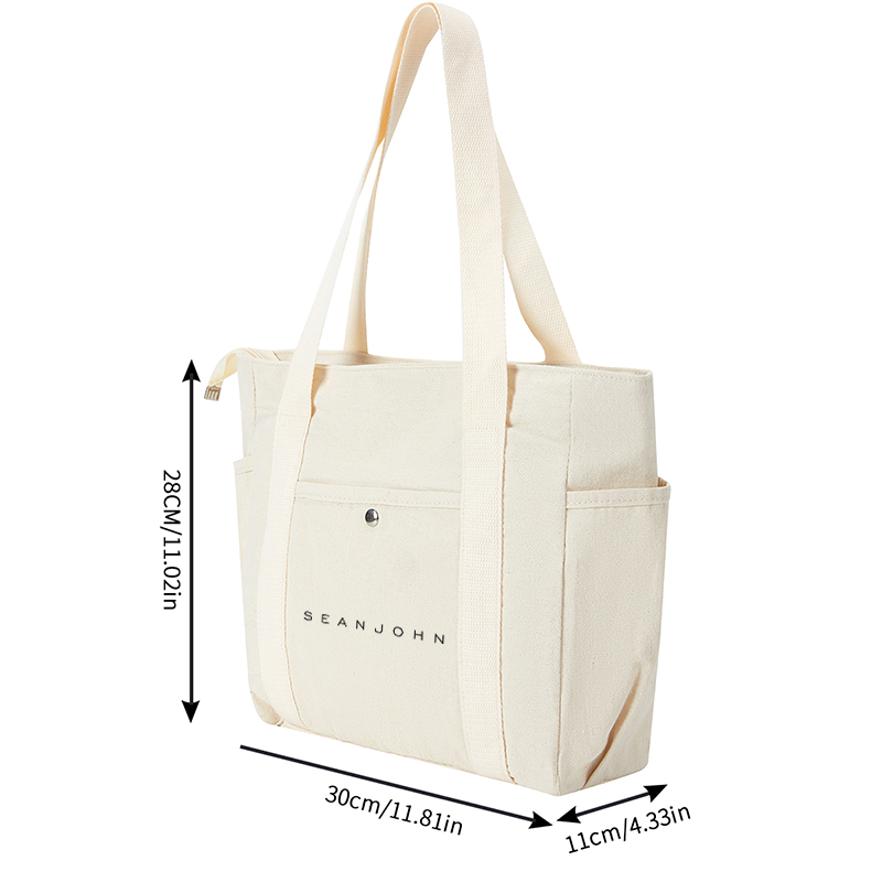 Multi Pocket Bag White with Minimalist Logo Print – Versatile Crossbody Bag for Daily Use, Travel, and Urban Lifestyle – Ideal for Women, Men, and Students Seeking Practical and Stylish Accessories
