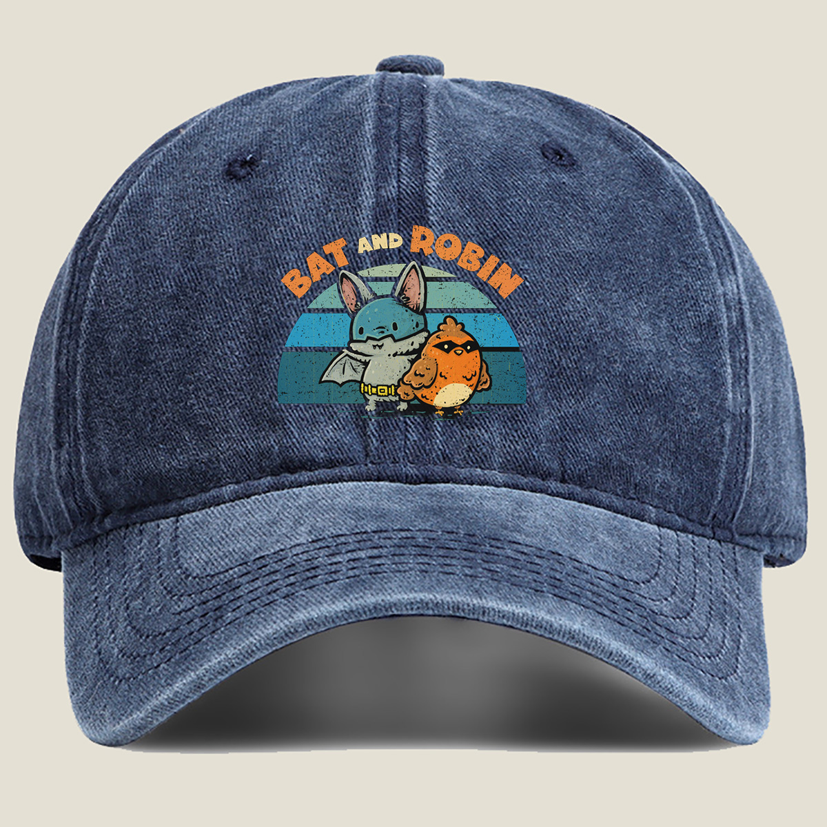 Bat and Robin - Washed Denim - Baseball Cap