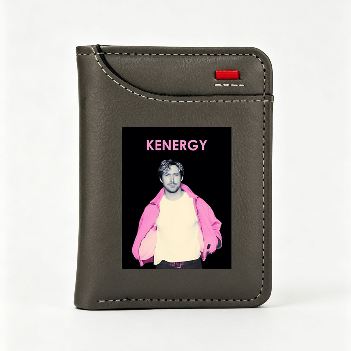 Kenergy: A Man in a Pink Jacket and Yellow Shirt - Vertical Style Wallet