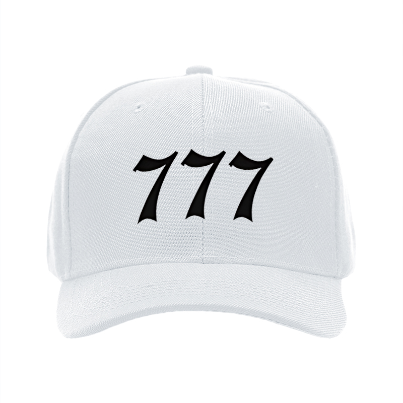 1pc New Baseball Cap with 777 Print Design Unisex Adjustable Hat for Outdoor Activities and Casual Wear Suitable for Adults and Teens