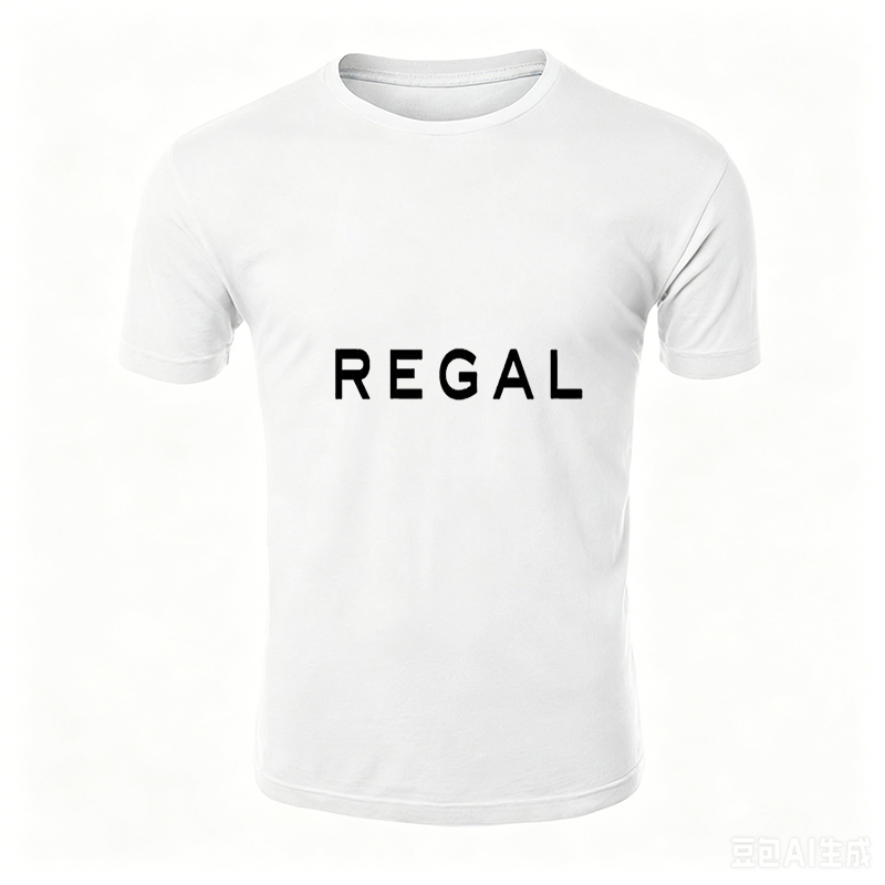 Unisex Classic T-Shirt with Regal Outline Logo Print - Simple Elegant Design for Casual Wear, Perfect for Everyday Outfits, Urban Style Lovers and Fashion Enthusiasts