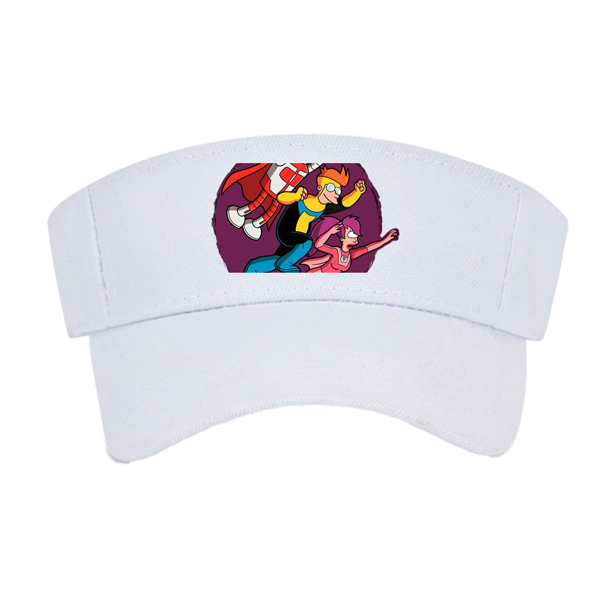 Futurama Characters: Bender, Fry, and Leela in Action Pose -  Visor cap