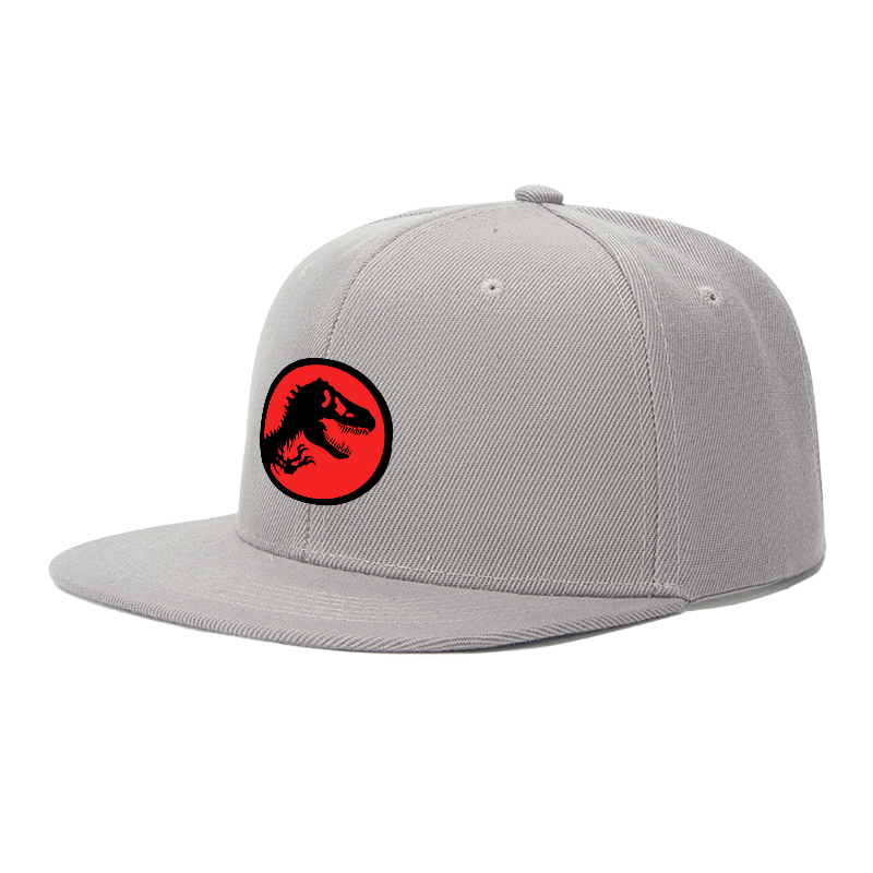 Flat Brim Baseball Cap T Rex Silhouette Red Circle Print Streetwear Underground Skate Style Basketball Court Skate Park Urban Outfit for Skaters Rappers Streetwear Enthusiasts