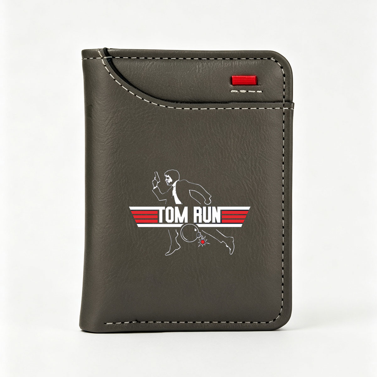 Tom Run: Action Hero with Gun and Bomb - Vertical Style Wallet