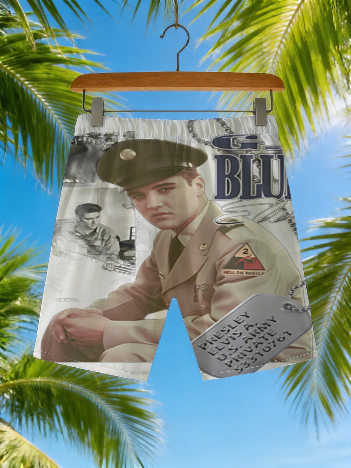 Elvis Presley in G.I. Blues: Army Private, Hell on Wheels -  Beach shorts