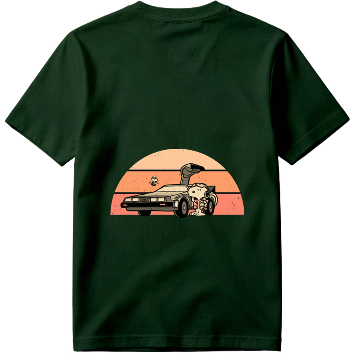 Snoopy and Woodstock in a DeLorean - Tee