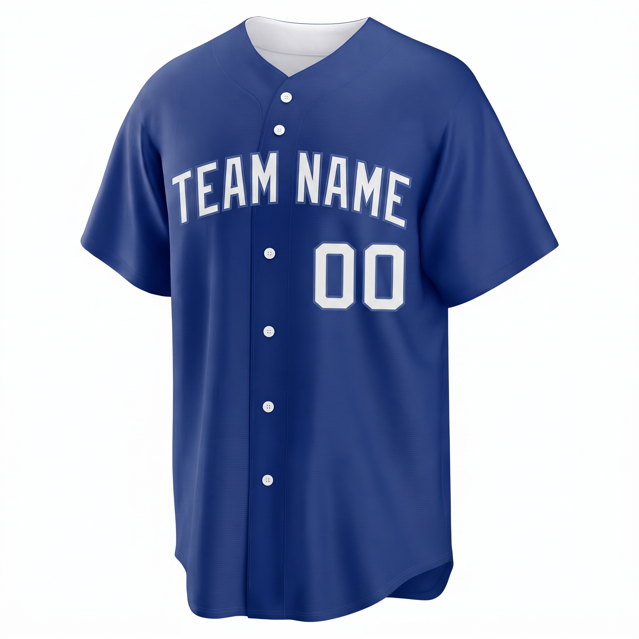 Custom Printed Chicago Vintage Bear Style Baseball Jersey Royal Blue Short Sleeve Button Down Shirt for Men and Women