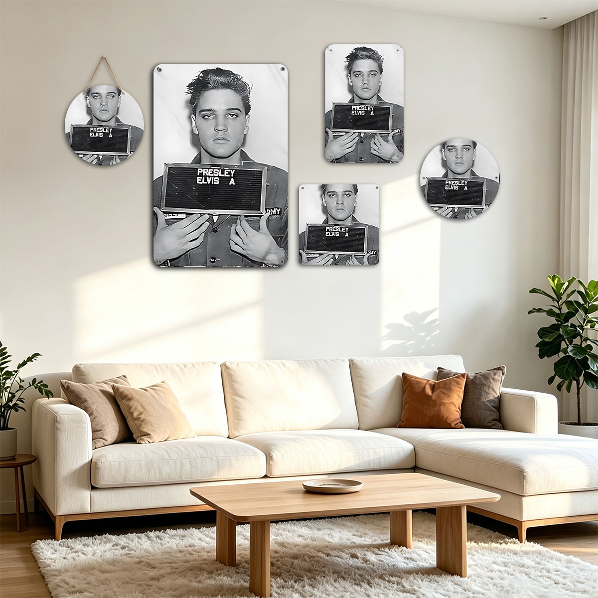 Elvis Presley Army Mugshot 1958 - painting