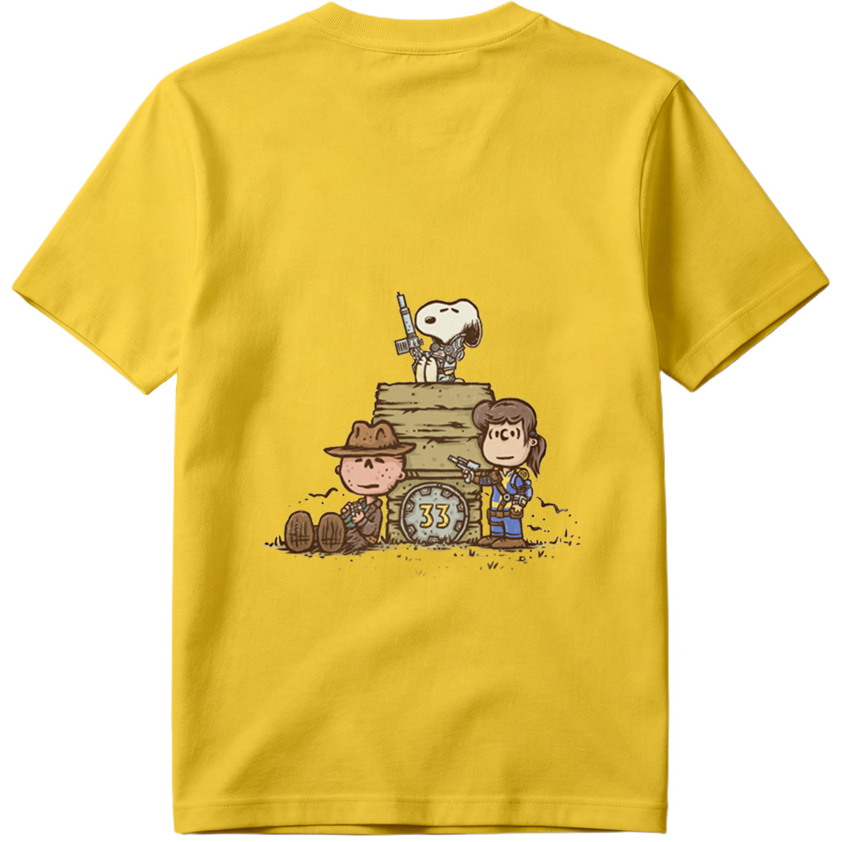 Snoopy, Charlie Brown, and Peppermint Patty in Fallout 33 - Tee