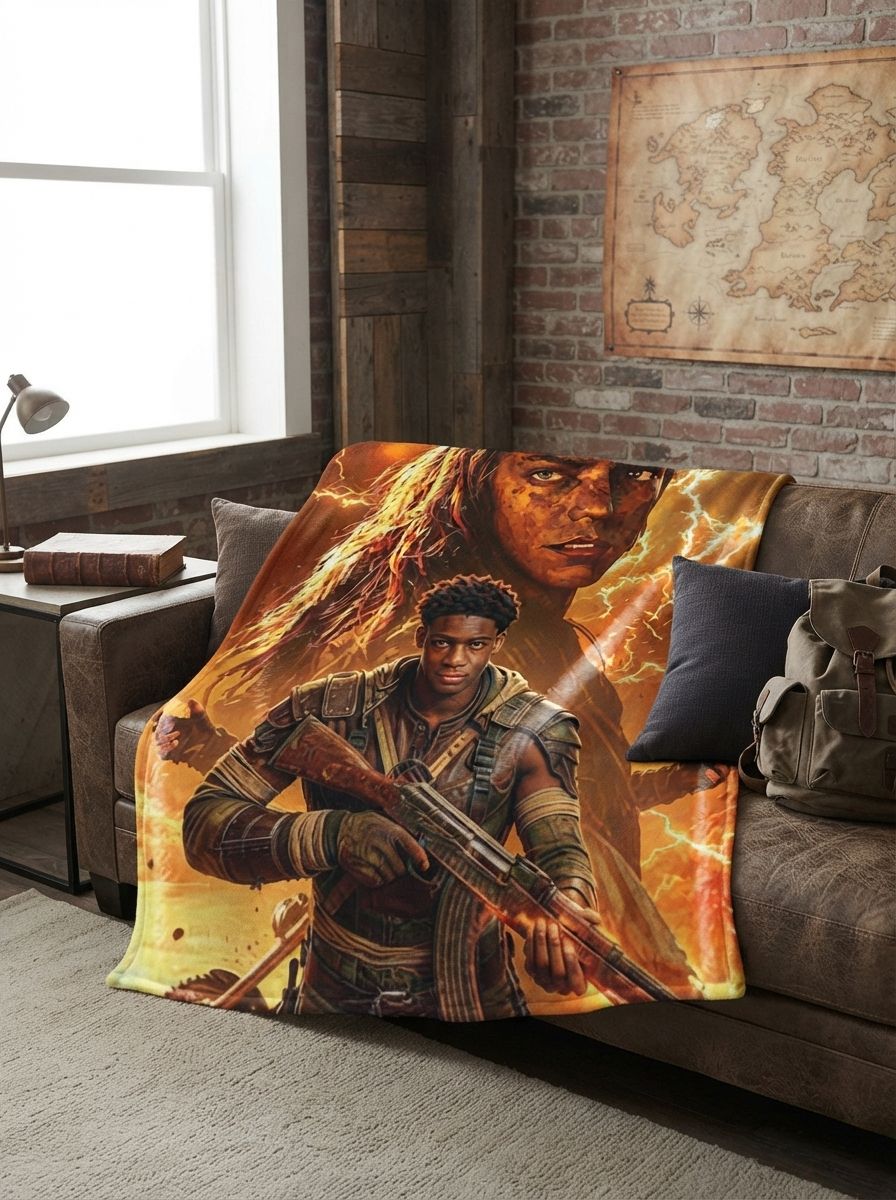 Custom Photo Flannel Blanket Personalized Face Portrait Throw Lightweight Warm Anti-Pilling Fleece Bed Sofa Gift