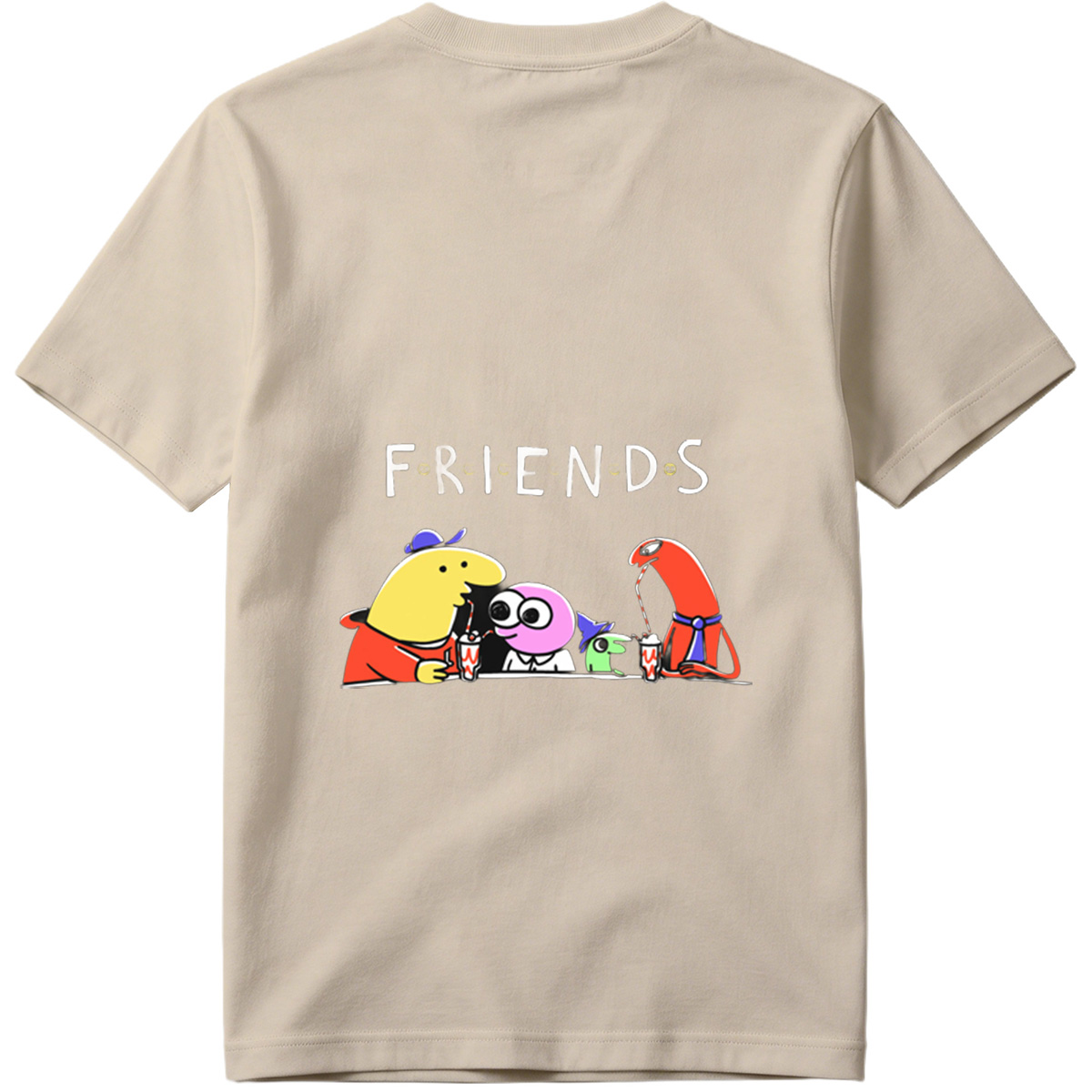 Friends: The Animated Characters Enjoying Drinks Together - Tee
