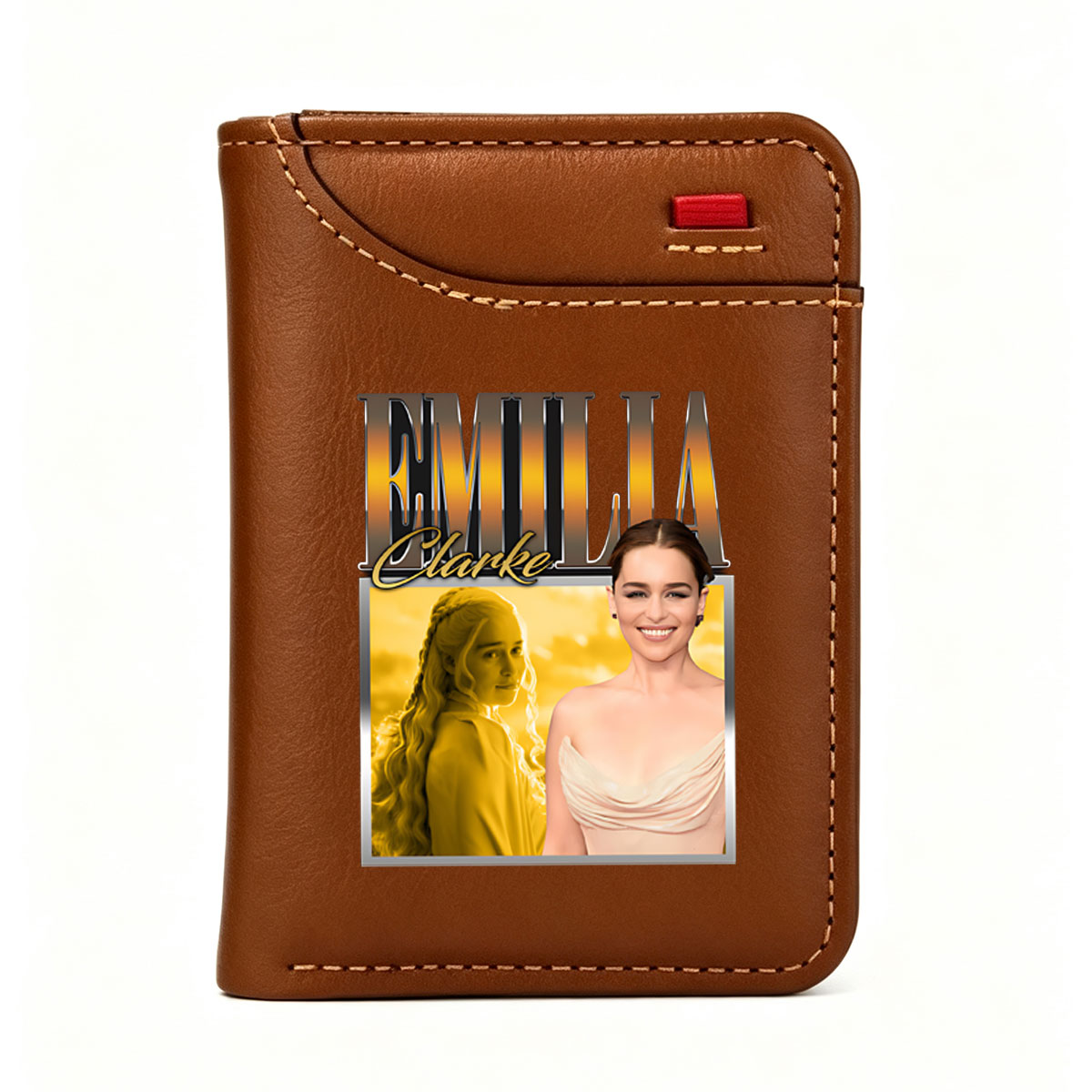 Emilia Clarke as Daenerys Targaryen and Herself - Vertical Style Wallet