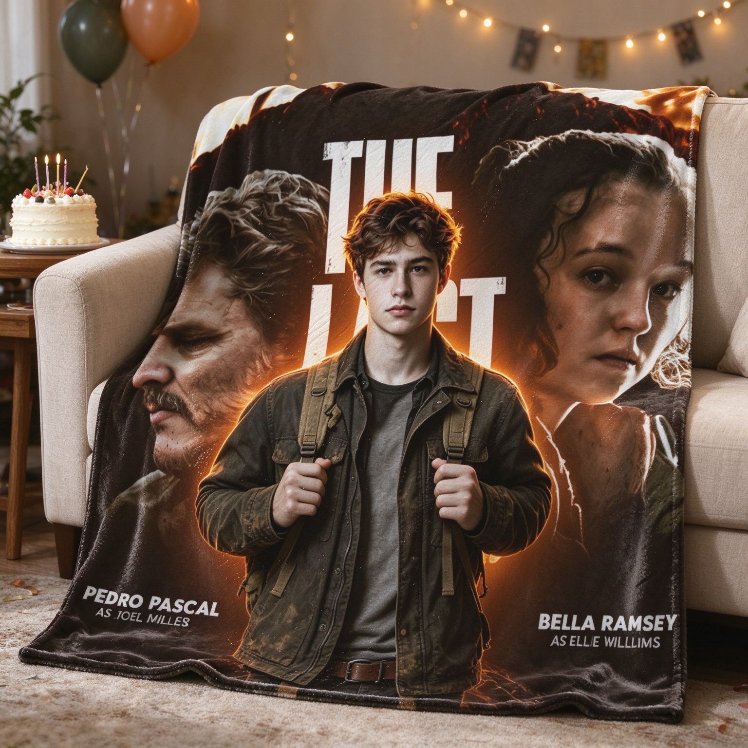Custom Photo Face Blanket Personalized Ultra Soft Flannel Throw Lightweight Anti Pilling Warm Fleece Bed Sofa Blanket