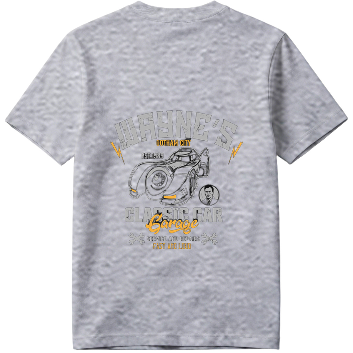 Wayne's Gotham City Classic Car Garage: Batman and Bruce Wayne - Tee