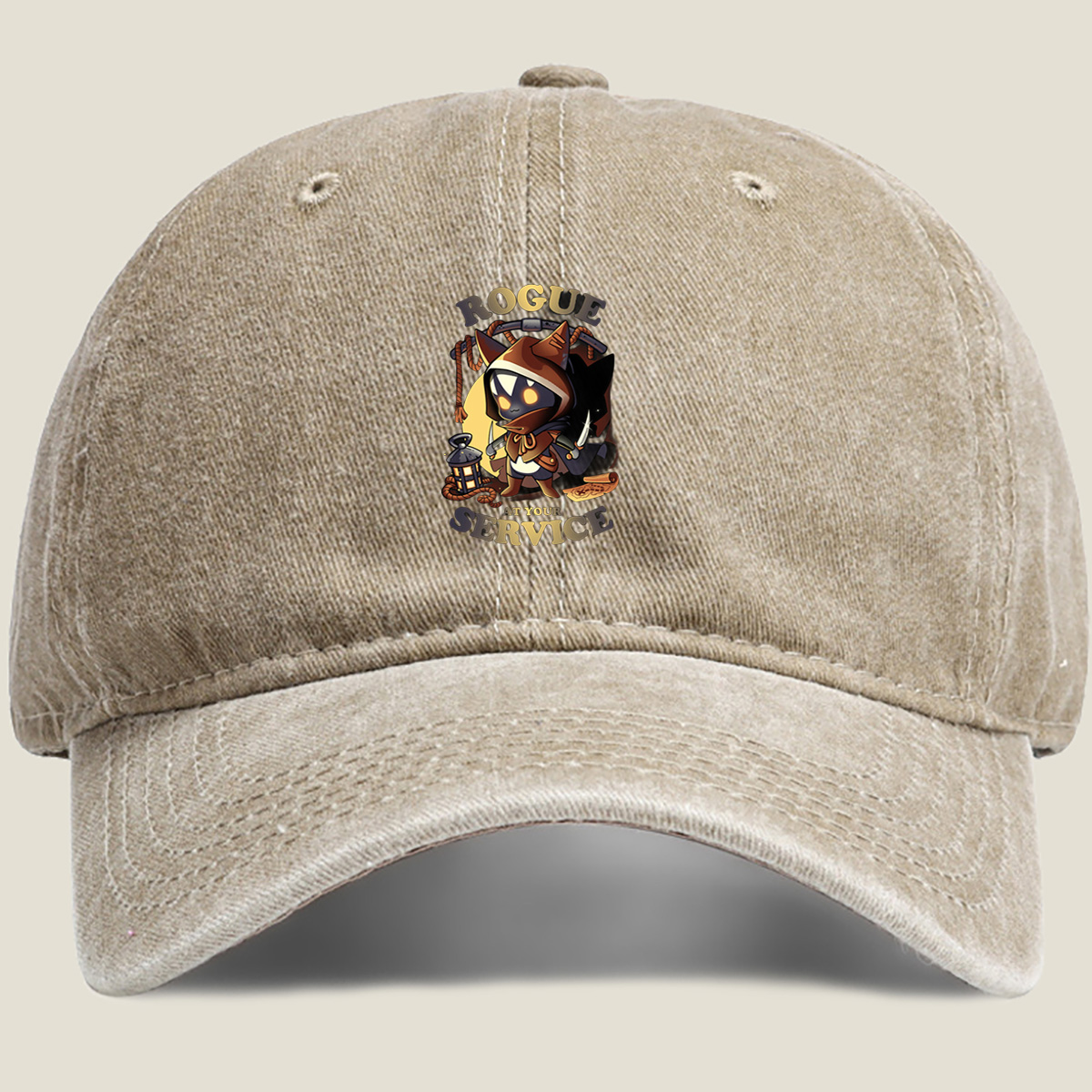 Rogue Cat: At Your Service - Washed Denim - Baseball Cap