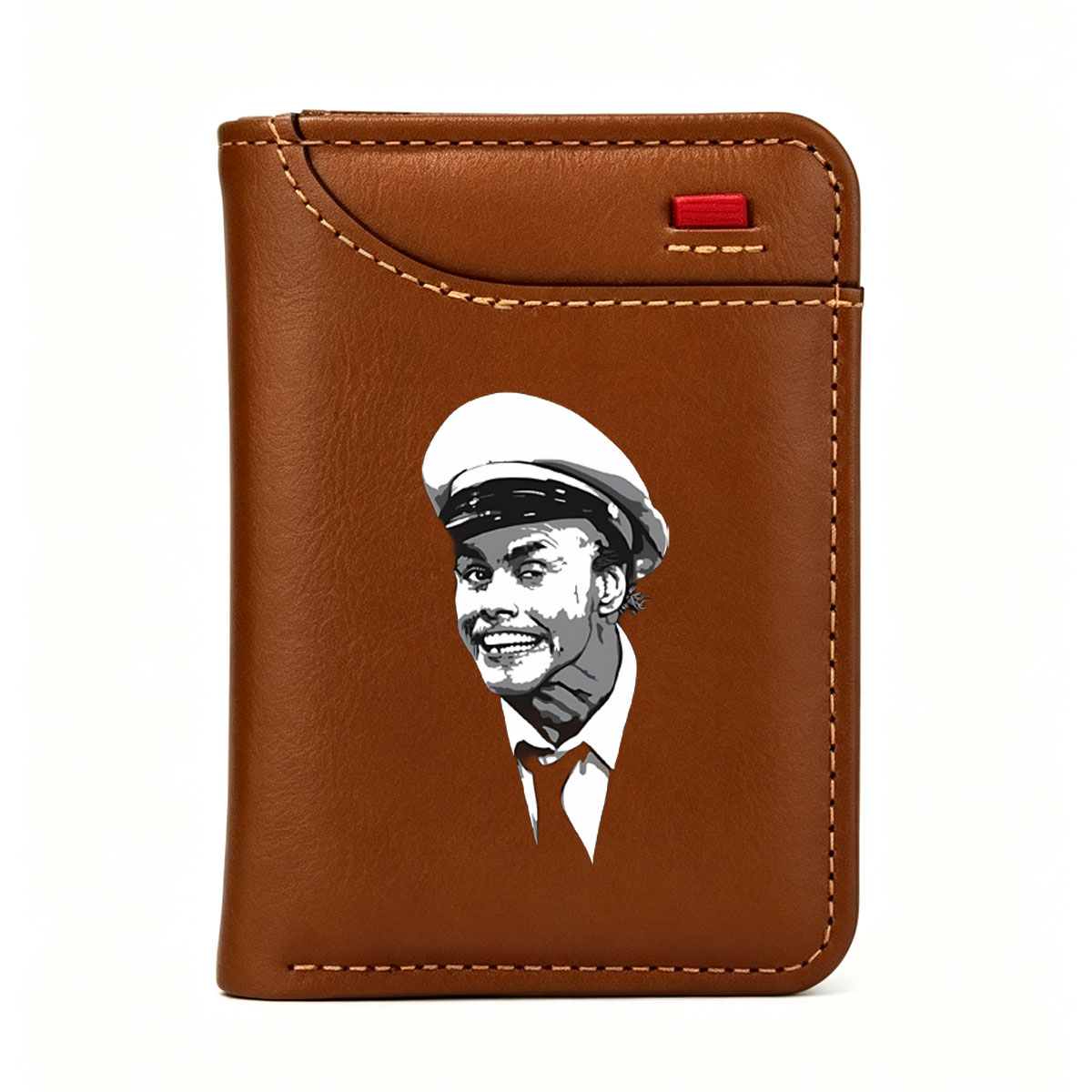 Frank Sinatra in a Sailor Hat, Smiling Portrait - Vertical Style Wallet