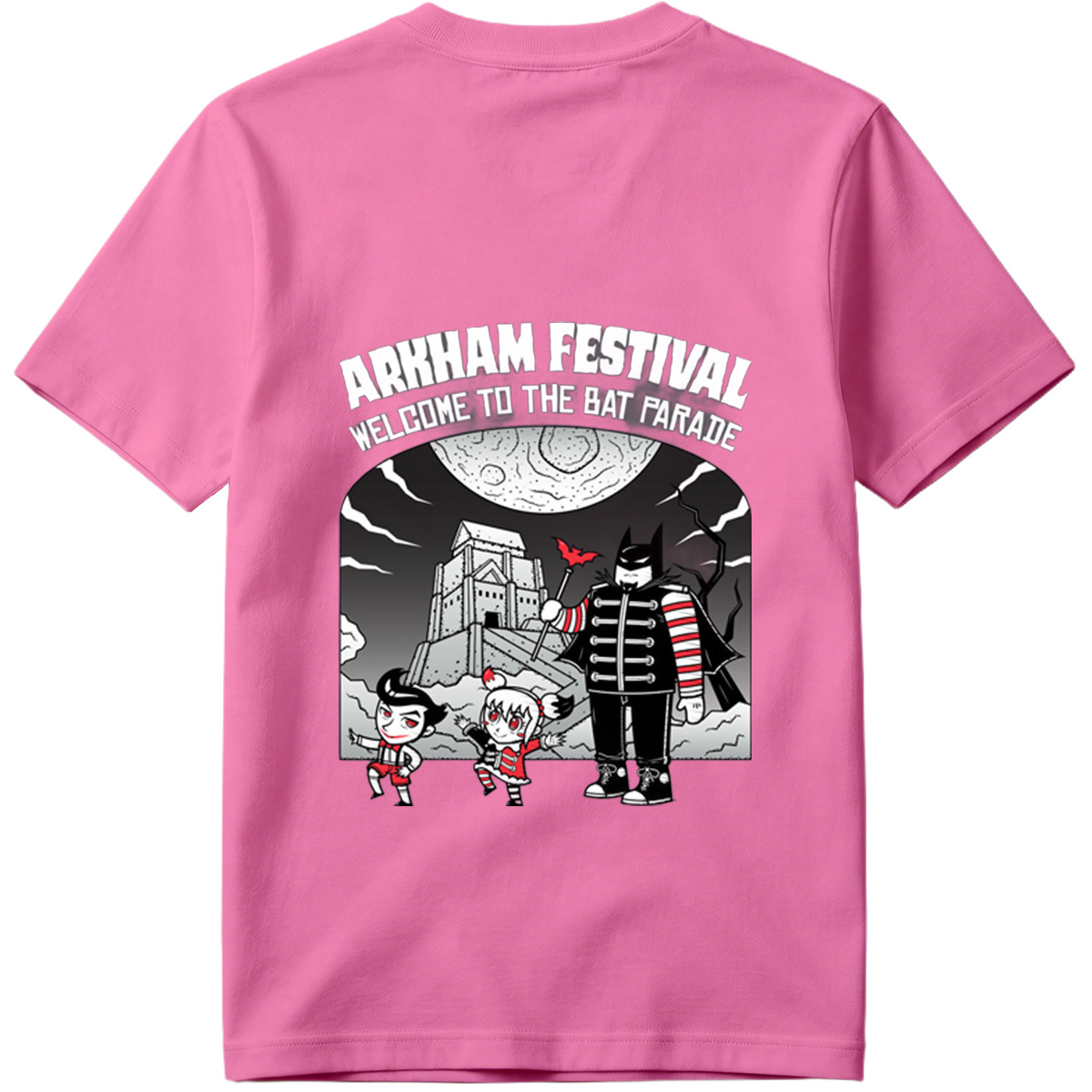 Arkham Festival: Batman, Harley Quinn, and The Joker in the Bat Parade - Tee