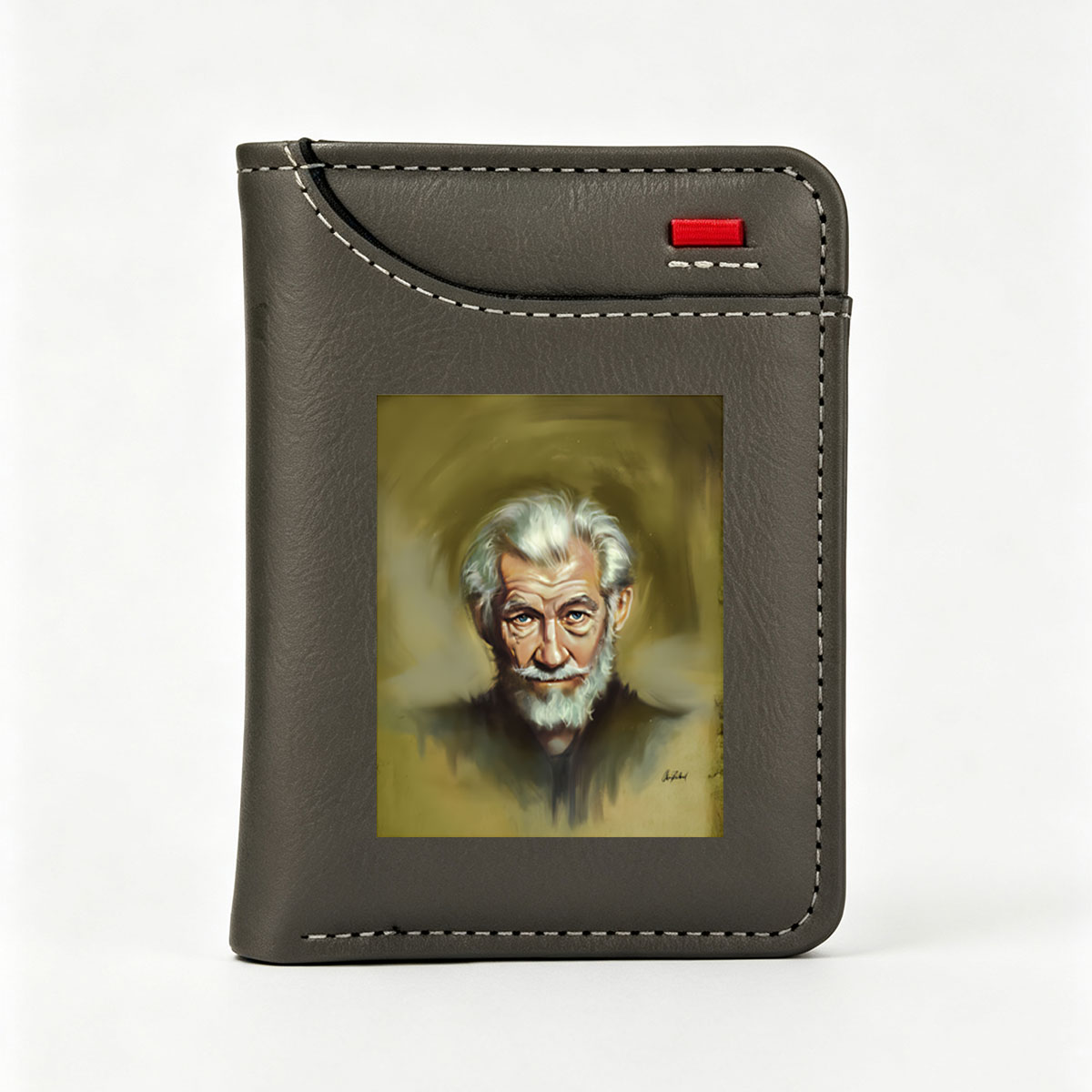 Portrait of an Elderly Man with White Hair and Beard - Vertical Style Wallet