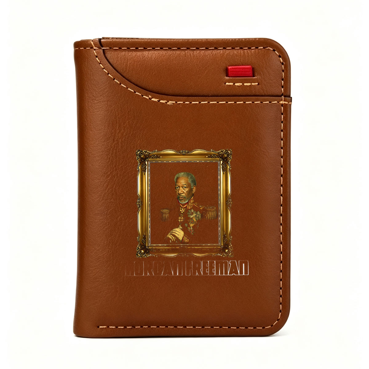 Morgan Freeman in Royal Military Attire Portrait - Vertical Style Wallet