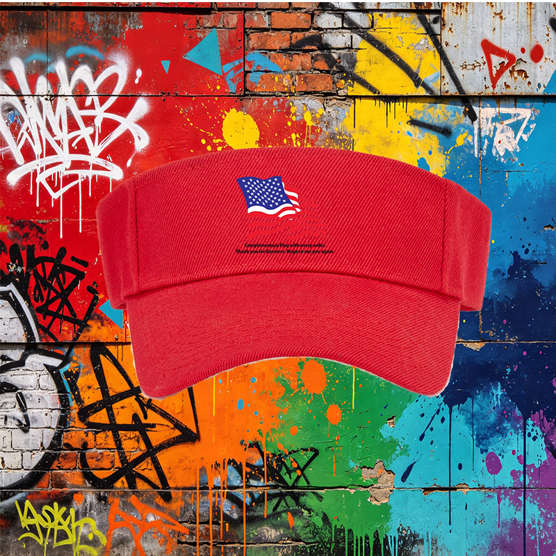 Unisex Classic Mesh Hat with American Flag Print and 