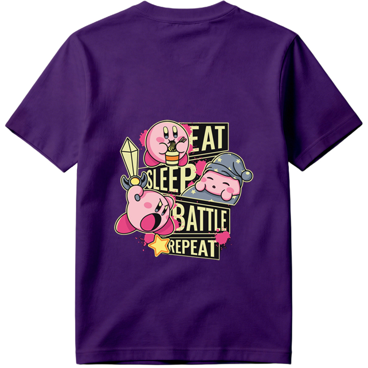 Kirby: Eat, Sleep, Battle, Repeat - Tee