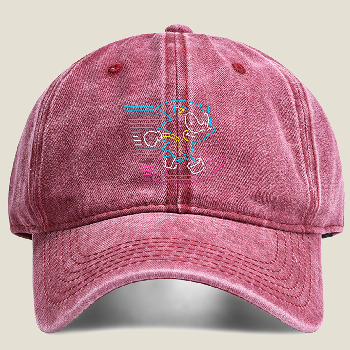 Sonic the Hedgehog in Motion - Washed Denim - Baseball Cap