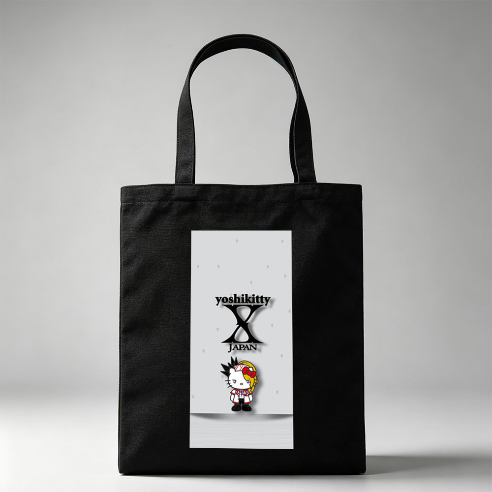 Yoshikitty X Japan Character Design with Hello Kitty Fusion Art - Canvas tote bags
