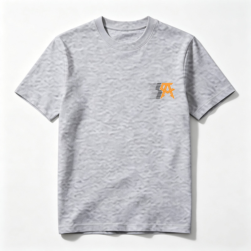Orange and Black Abstract Logo with Geometric Design - Tee