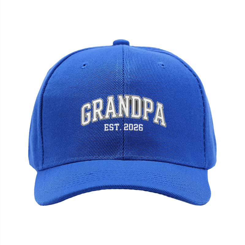 1pc New Baseball Cap Grandpa Est. 2026 Print Unisex Adjustable Hat for Outdoor Activities Adults Casual Wear Fashion Statement Accessory
