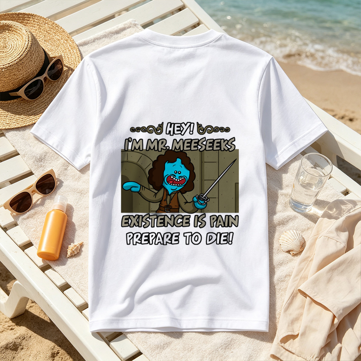 Mr. Meeseeks from Rick and Morty: Existence is Pain, Prepare to Die! - Tee