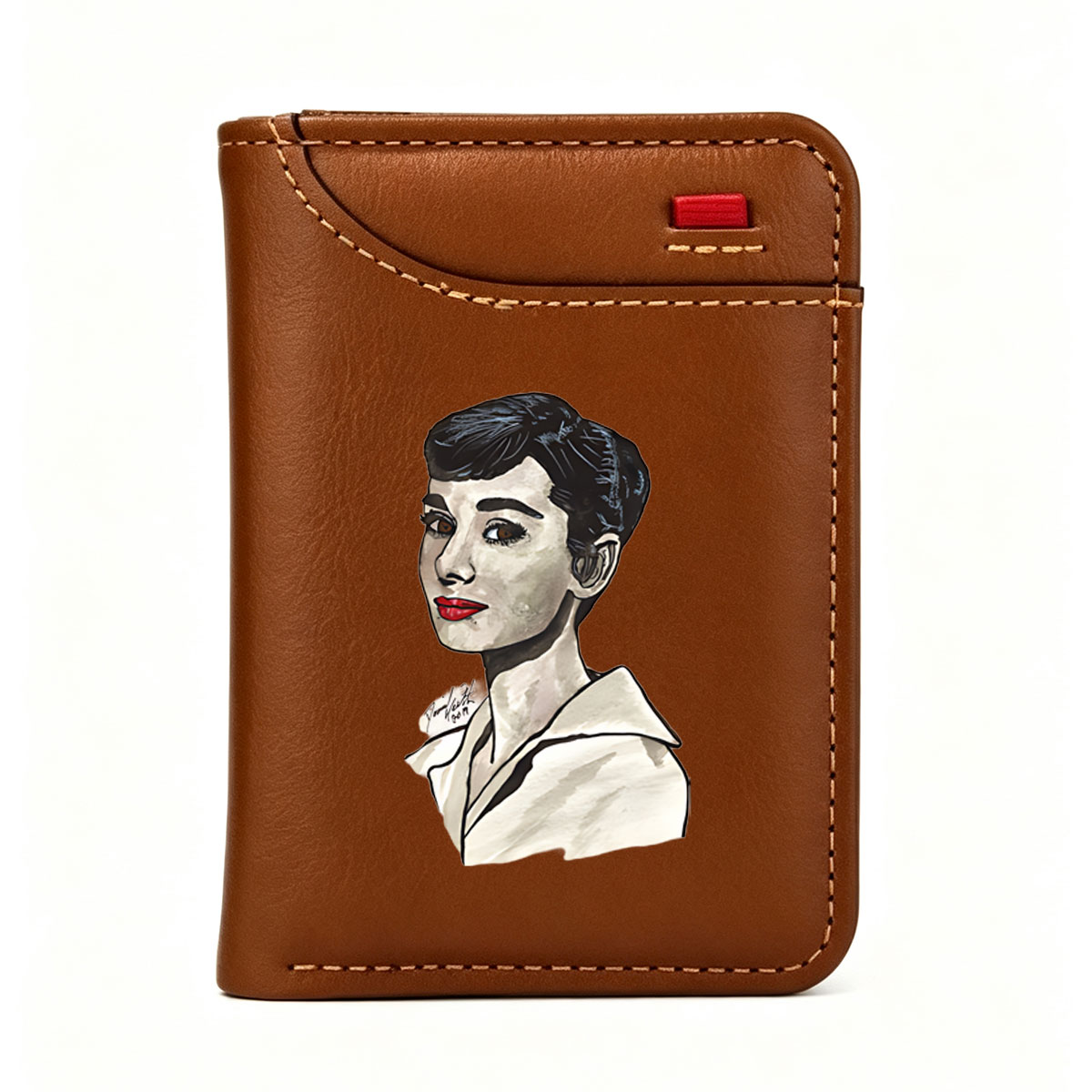 Audrey Hepburn Portrait - Classic Hollywood Icon - Vertical Style Wallet