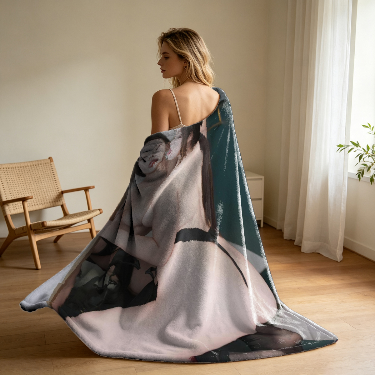 Emma Watson Nude in the Shower - Blanket