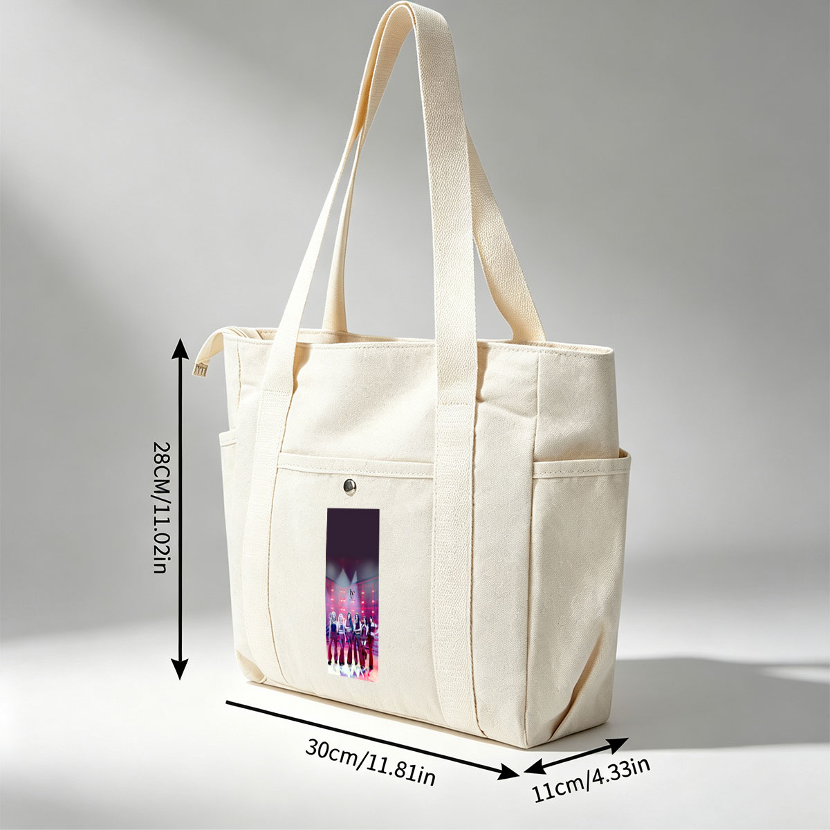 IVE in a Futuristic Studio with Red Lighting and Reflective Floor - Multi-pocket bags