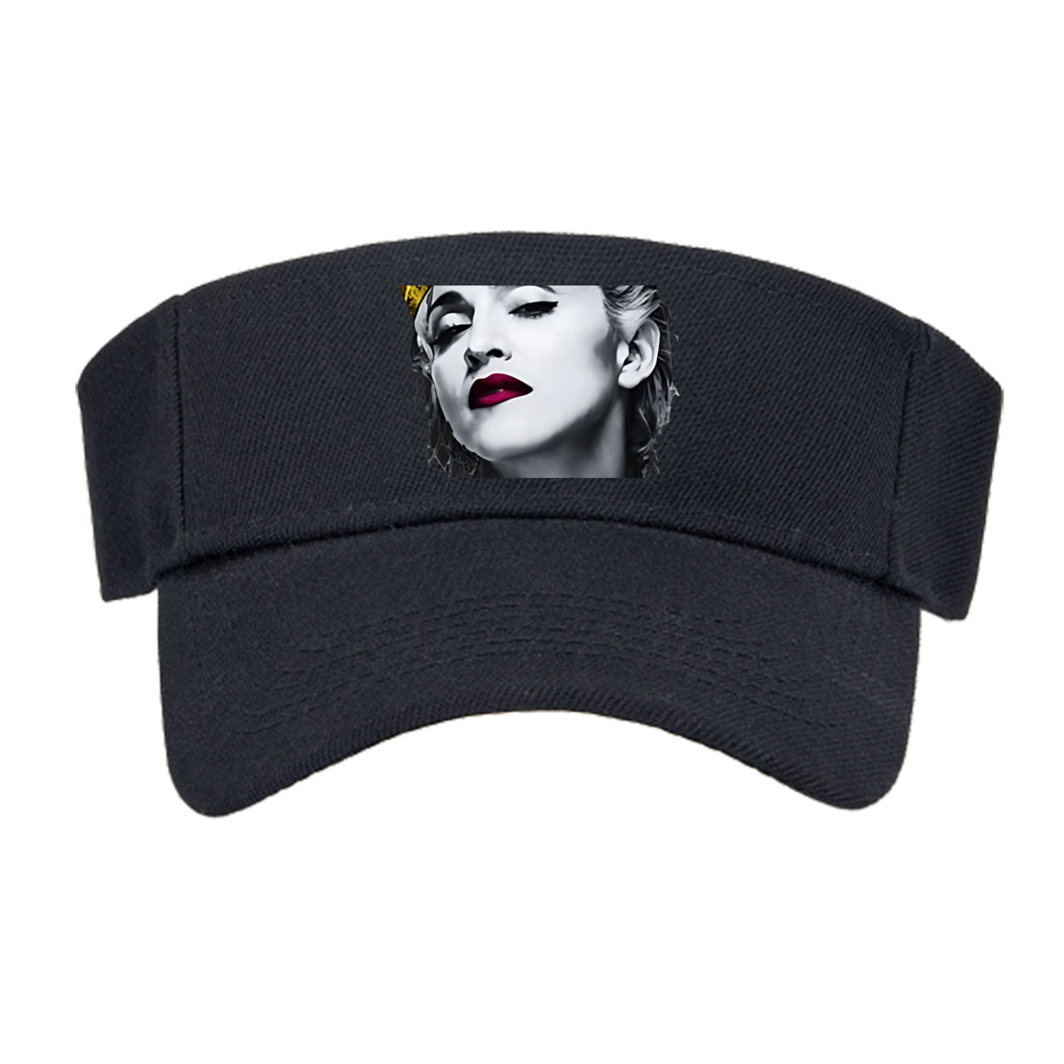 Madonna as Queen: Golden Crown and Regal Attire -  Visor cap