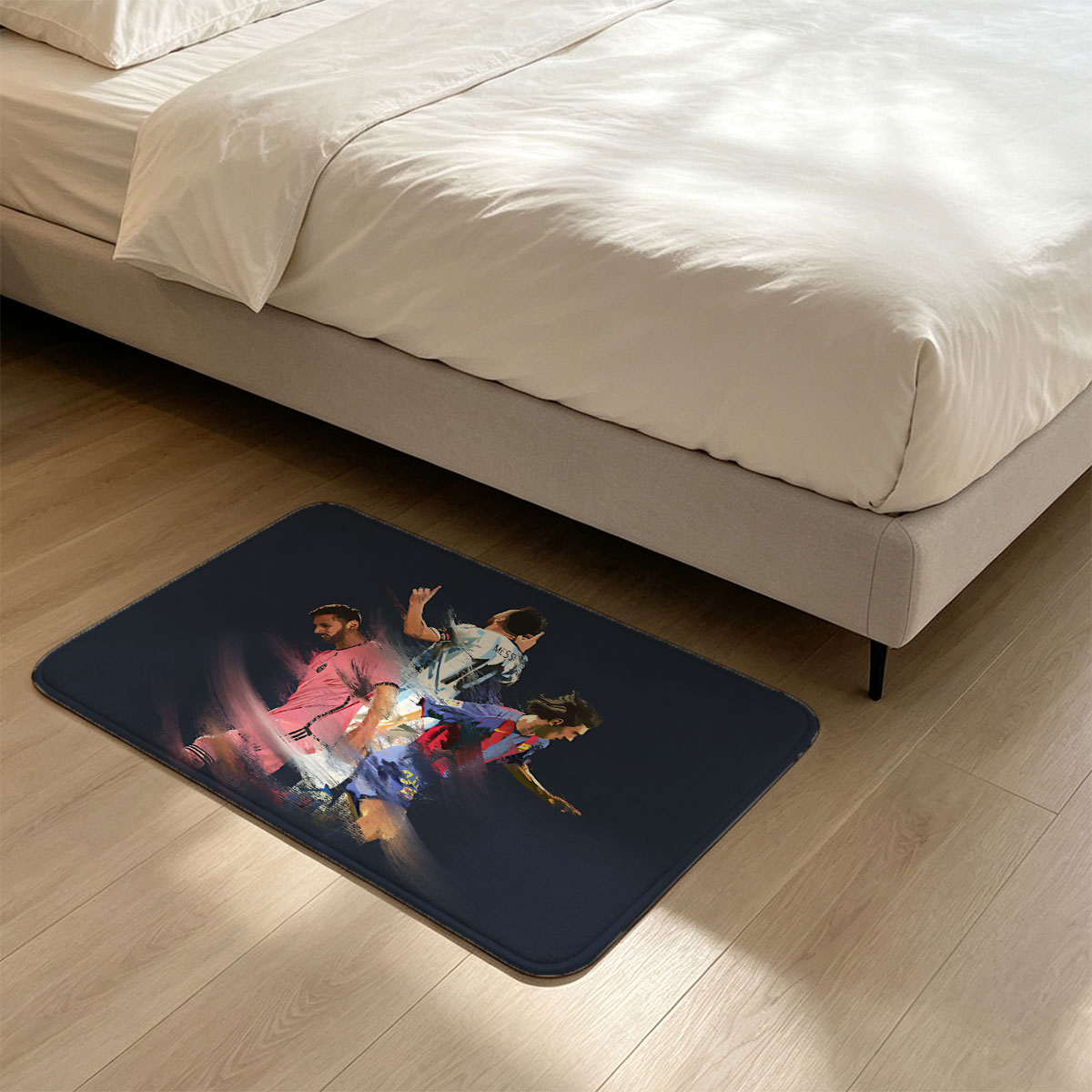 Lionel Messi in Action: Argentina, Barcelona, and Inter Miami Moments - Flannel floor mat