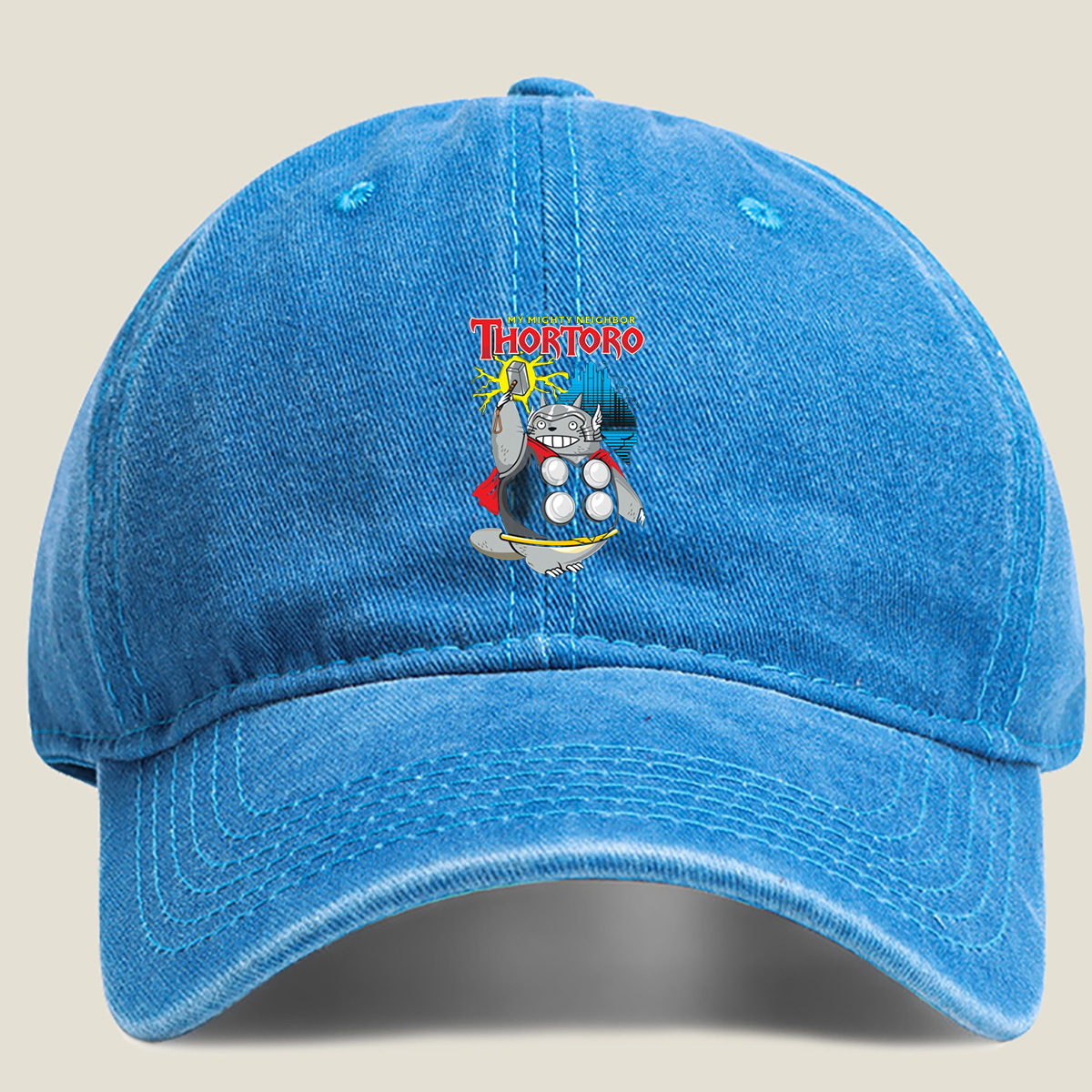 My Mighty Neighbor Thortoro - Washed Denim - Baseball Cap