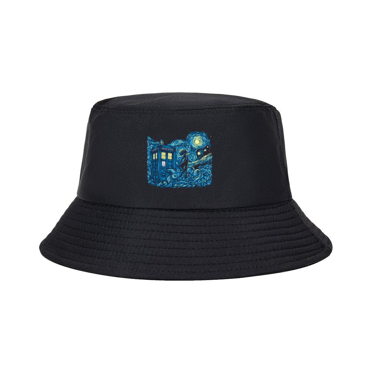 Doctor Who: TARDIS and Companion in Starry Night - Fisherman's Hat