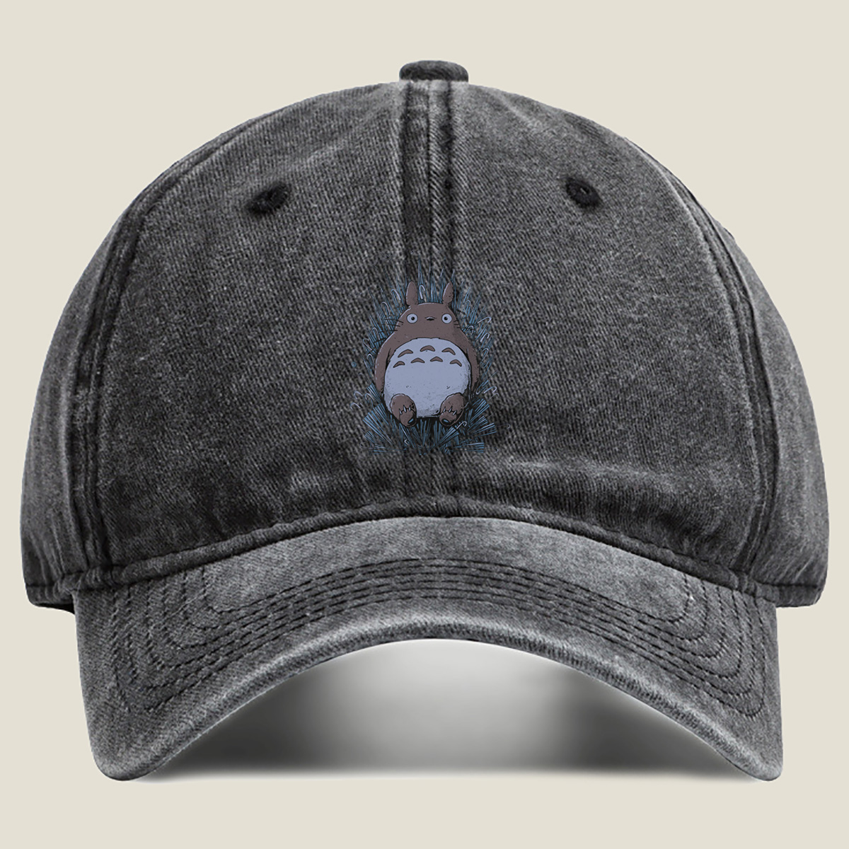Throne of Totoro - Washed Denim - Baseball Cap