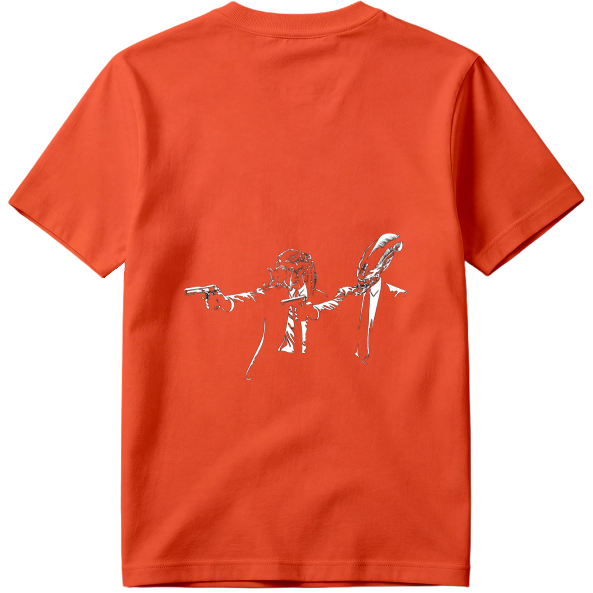 Predator and Alien in Suits with Guns - Tee