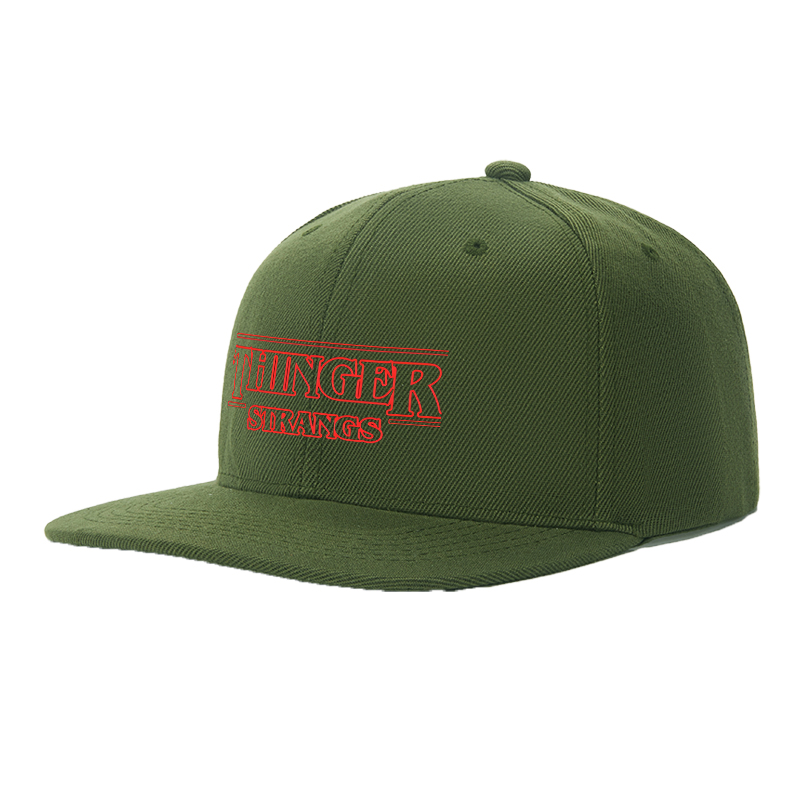 Flat Brim Baseball Cap Thinger Strangs Logo Print Streetwear Underground Skate Style for Basketball Court Skate Park Urban Lifestyle Skaters Rappers Streetwear Enthusiasts