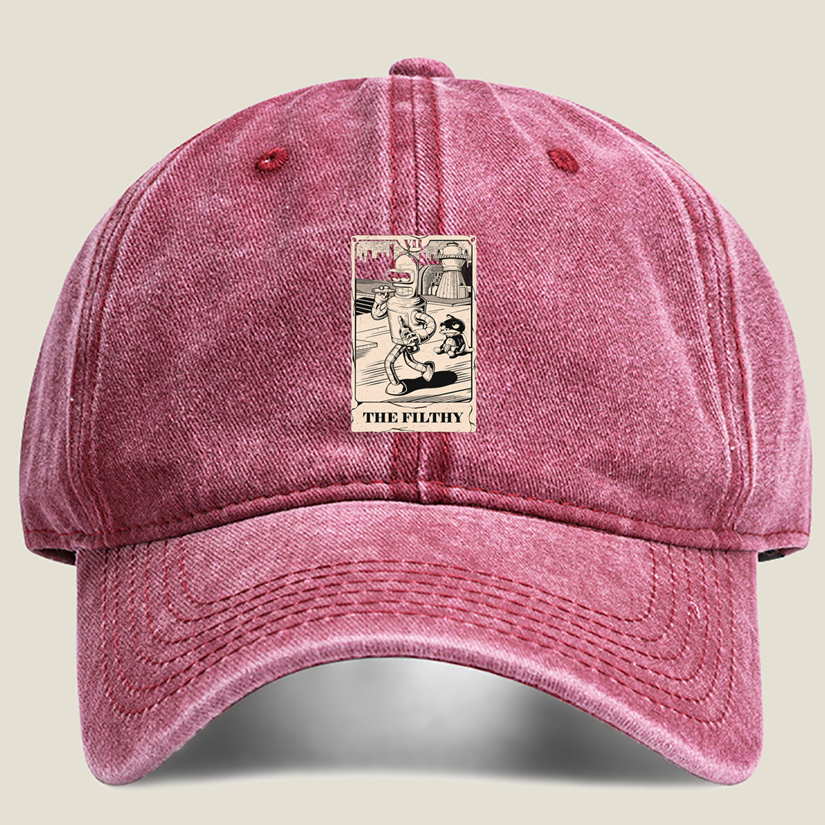 Futurama: Bender and Nibbler – The Filthy - Washed Denim - Baseball Cap