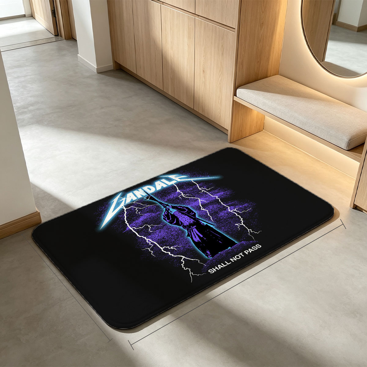 Gandalf Shall Not Pass Metallica Style Poster - Flannel floor mat