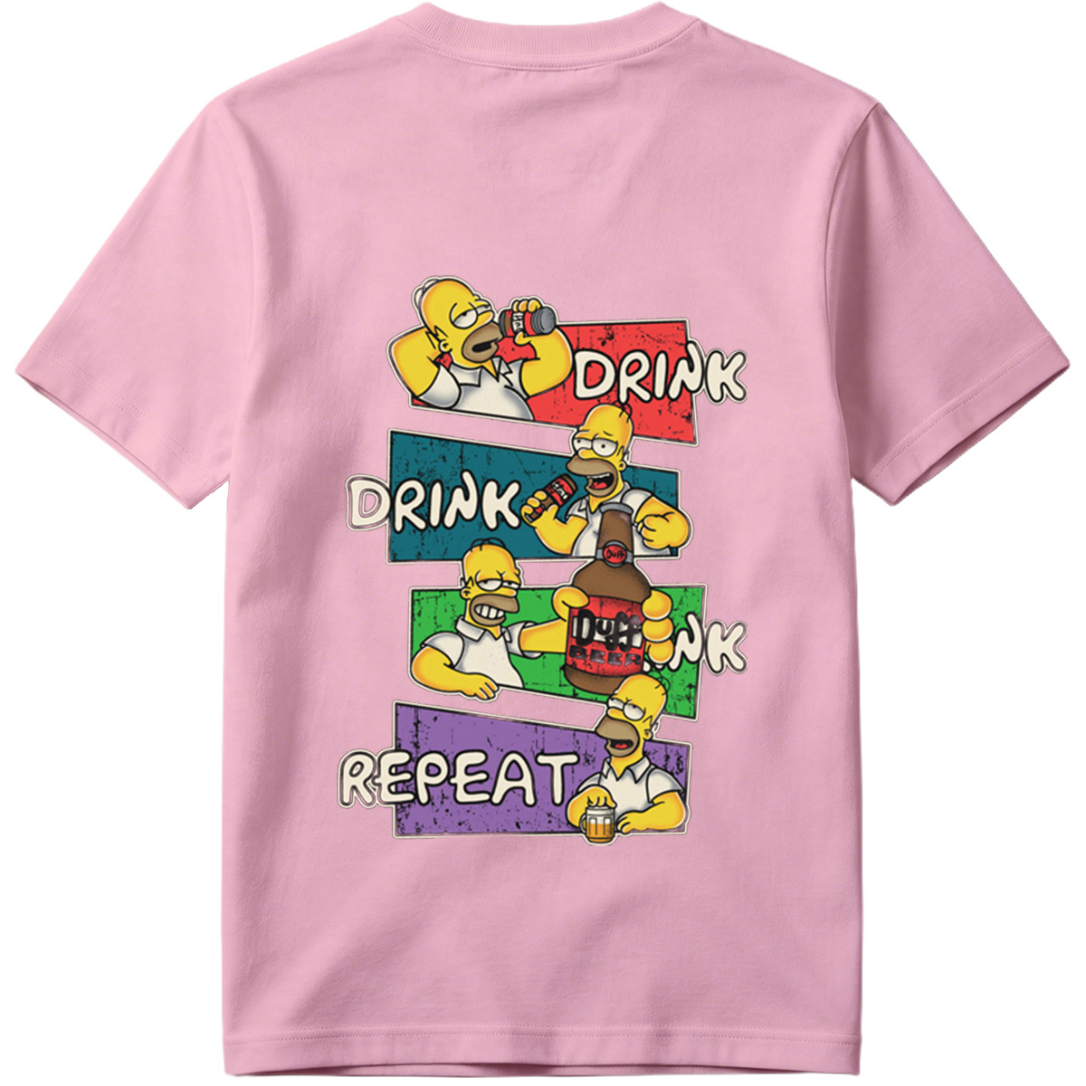 The Simpsons Homer Drink Duff Beer Repeat - Tee
