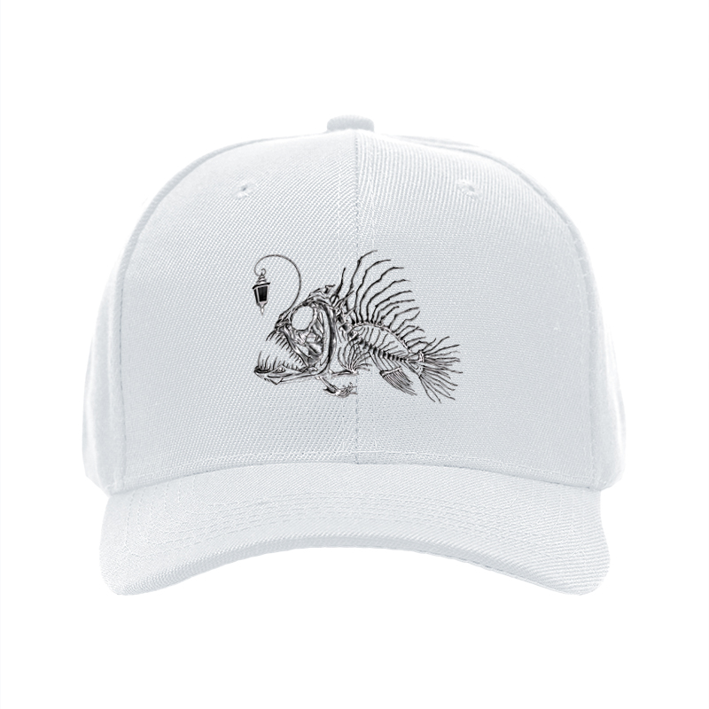 1pc New Baseball Cap with Fish Skeleton Print and Lantern Design Unisex Adjustable Hat for Outdoor Activities and Casual Wear Suitable for Adults and Teenagers