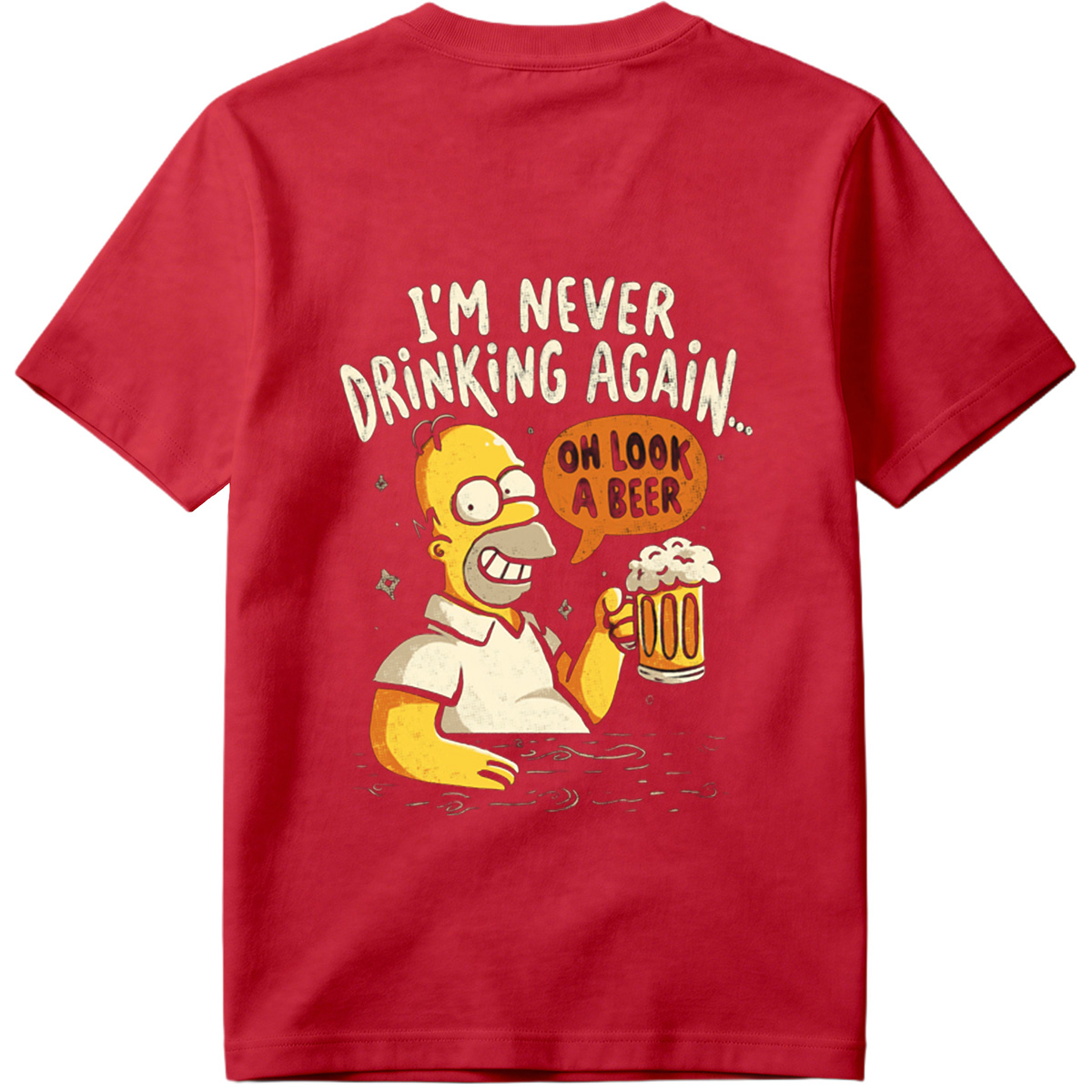 Homer Simpson I'm Never Drinking Again - Tee