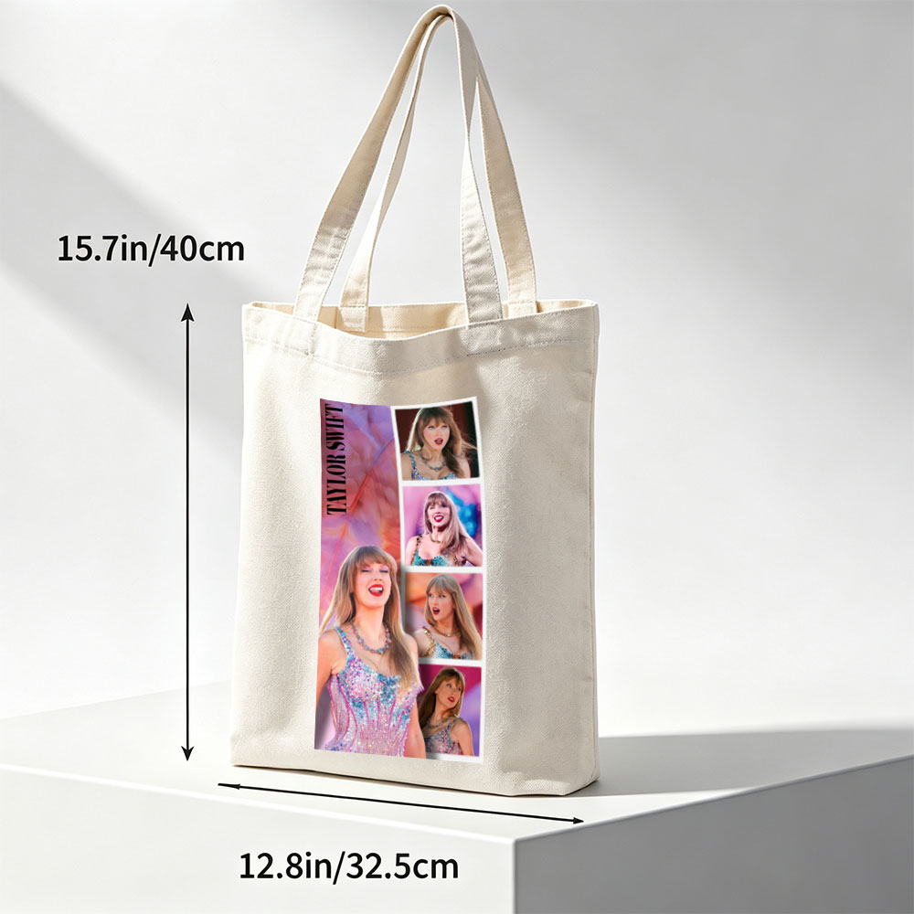 Taylor Swift Live Performance in Sparkling Stage Outfit and Expressive Moments - Canvas tote bags